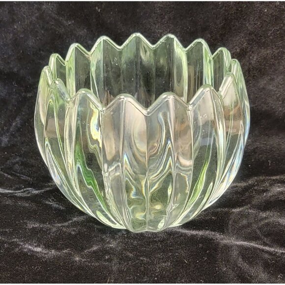 Vintage Indiana Glass Lotus Candleholder - Picture 2 of 15